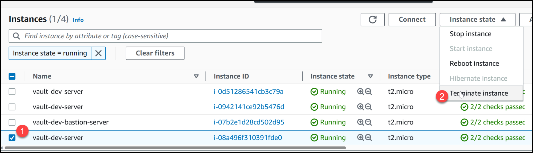 Terminate a follower