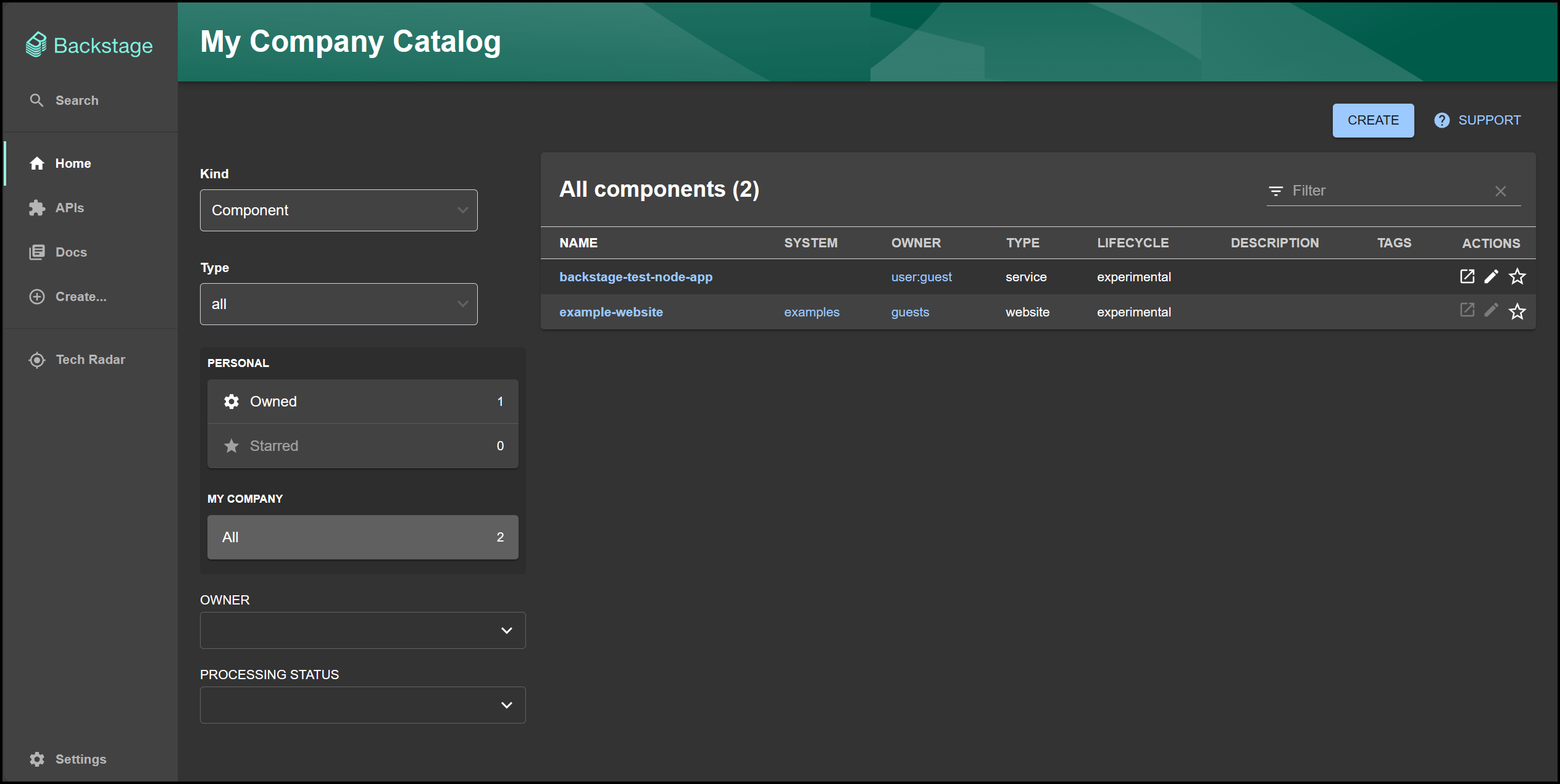 Software catalog with all your services in one centralized system