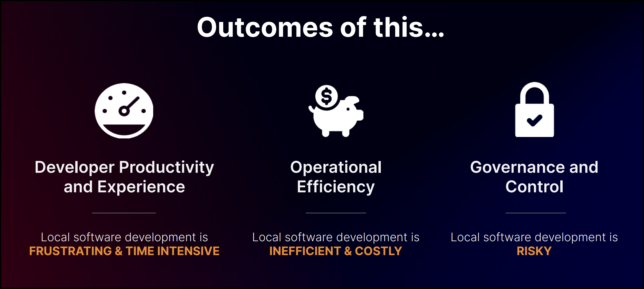 Outcome of Local Development Environments