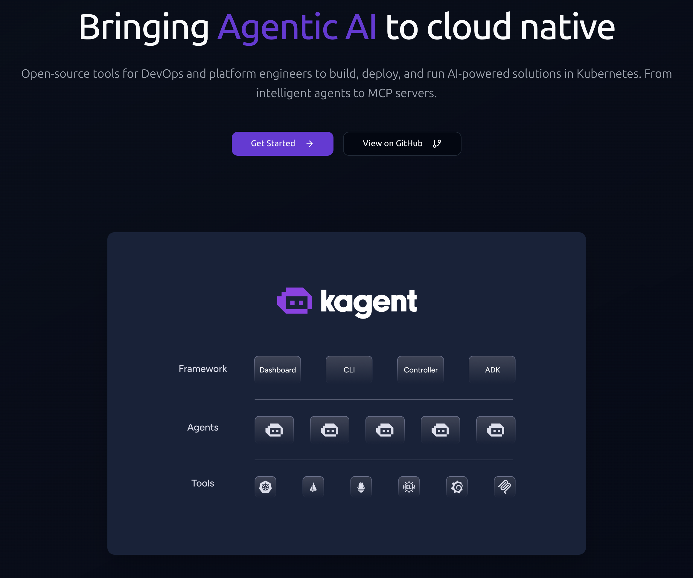 kagent front page