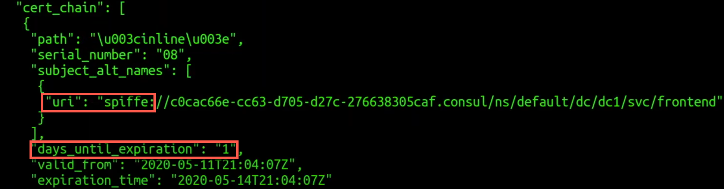 mTLS Certificate used for Communication between Services