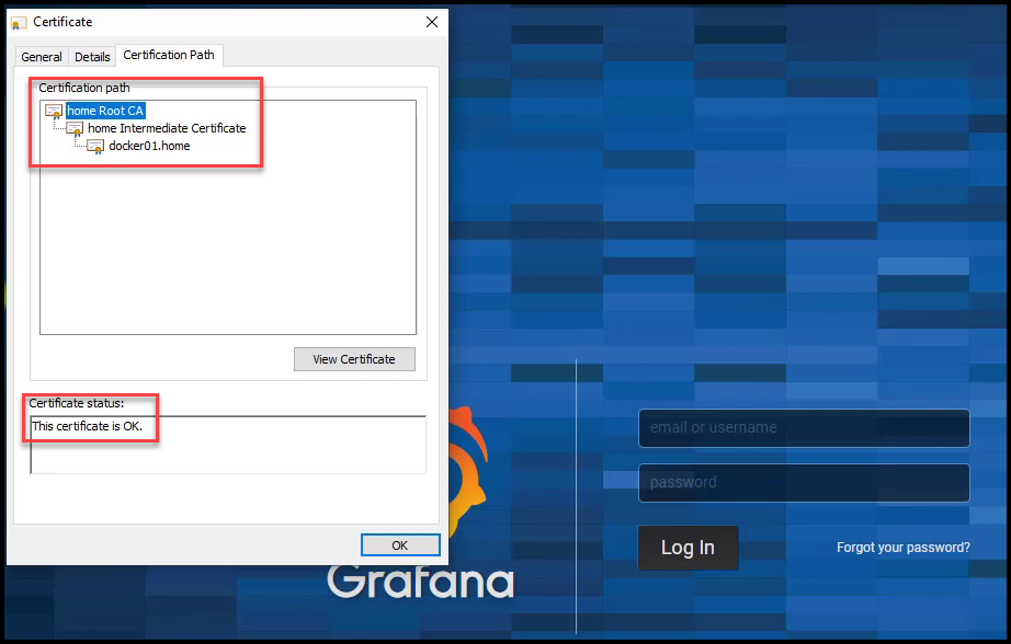 Valid Grafana Certificate