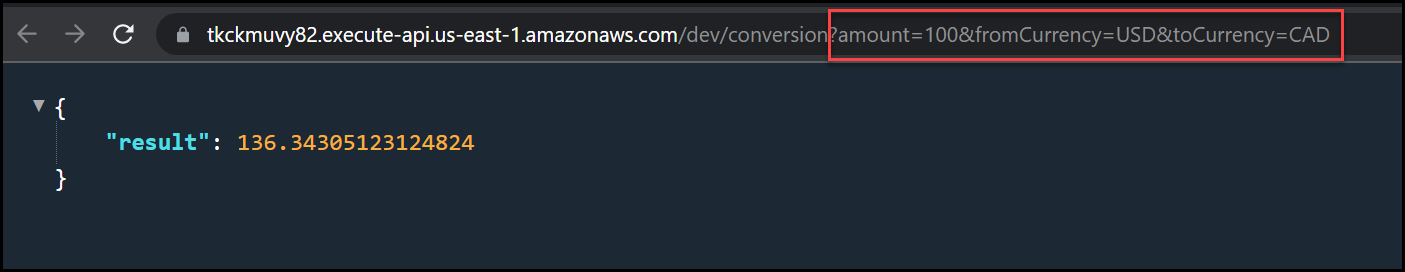 Currency Conversion Result