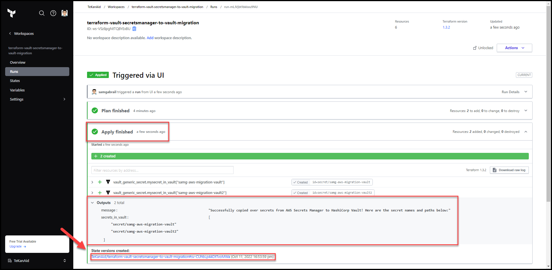 Terraform Apply Success