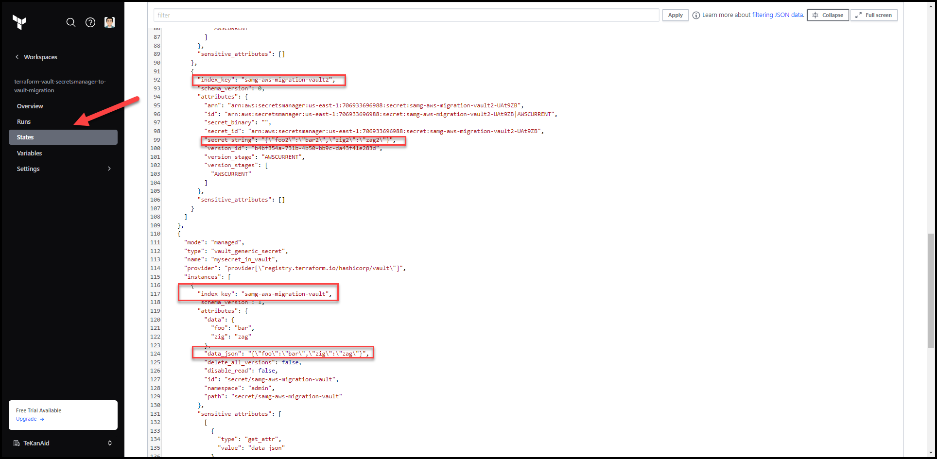 Secrets in the State File