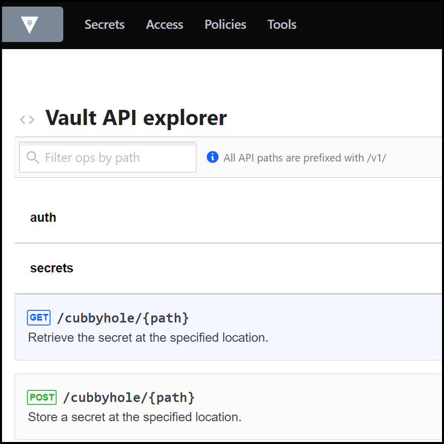 The Vault API Explorer
